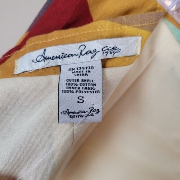 American Rag Strapless Mini Dress Abstract Pattern Sweetheart Neckline S NWT - Picture 7 of 8